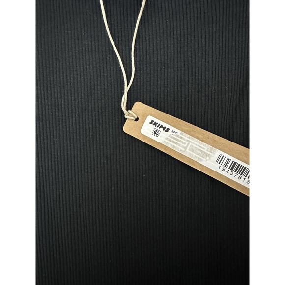 SKIMS Black Soft Lounge Round Neck Maxi Slip Dress Size Medium New - Picture 3 of 7